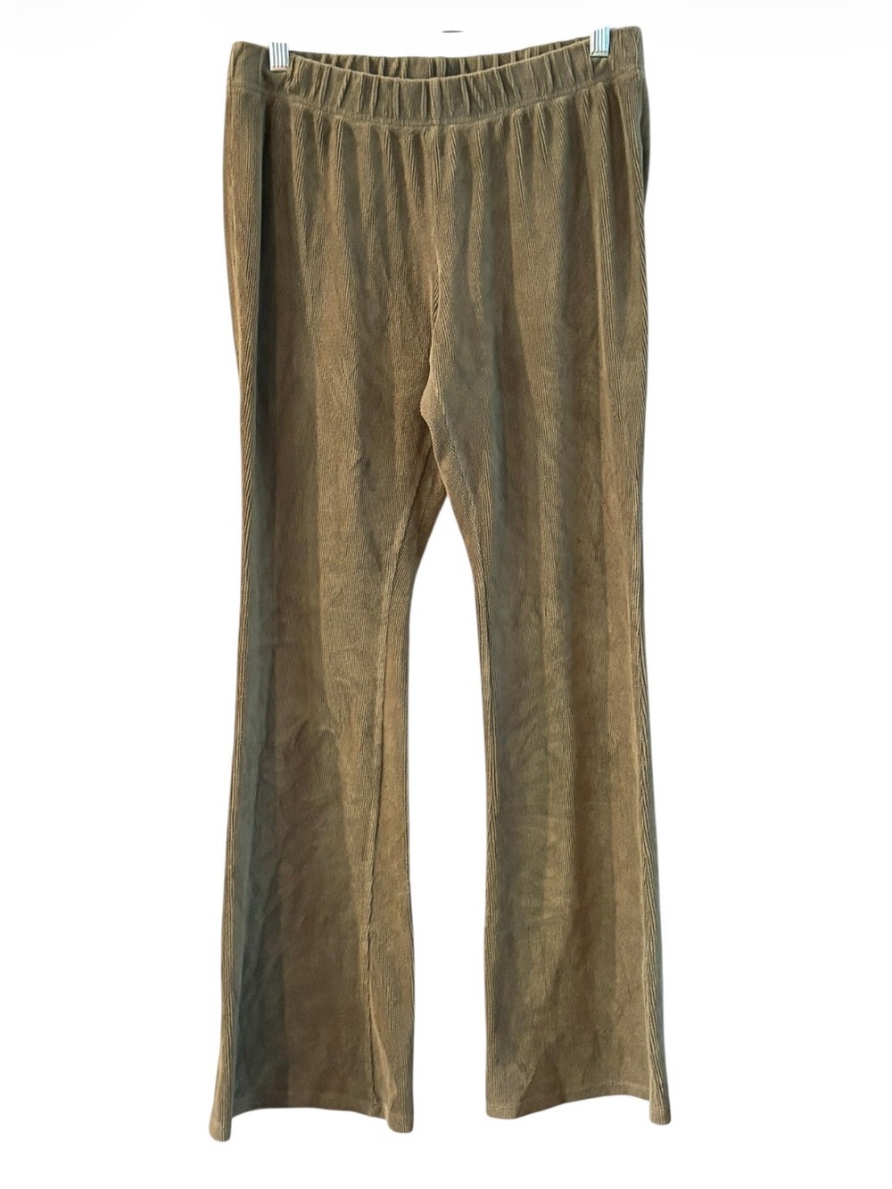 Wild Fable Sage Green High-Rise Ribbed Velour Flare Pants Size X-Large
